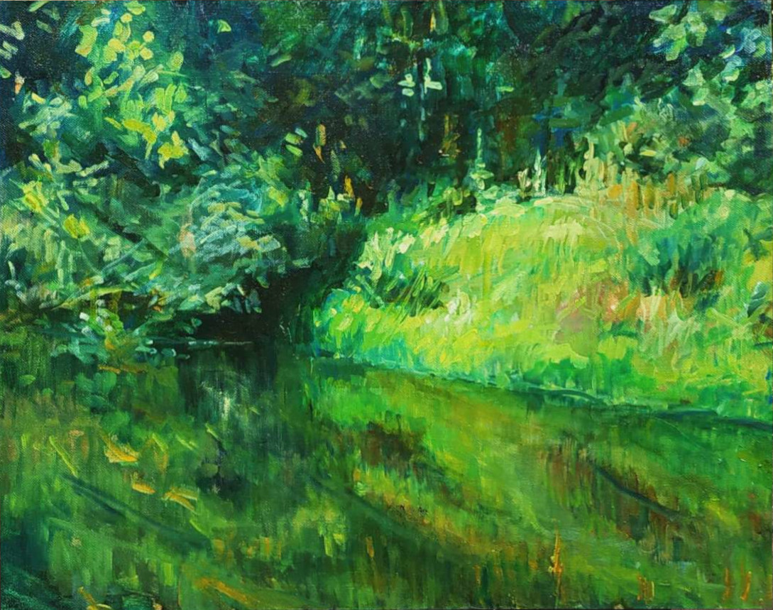 Липень на Орелі 2021 50x70 п.о. Владислав Климович полотно, олія