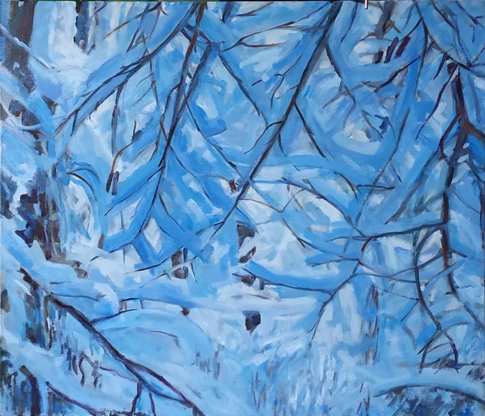 Зима в саду 2020 п.о. Владислав Климович полотно, олія